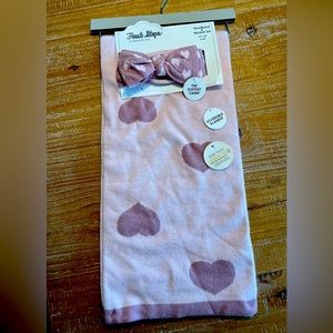 BNWT SUPER SOFT baby girl blanket and headband